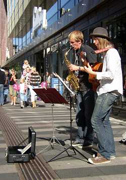 Musik i gågaden i Århus